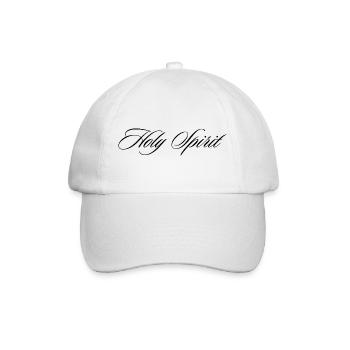 Holy Spirit Cursive Faith Calligraphy Design - Baseball Cap - white/white - Front