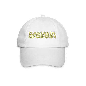 Cartoony banana typography - Baseball Cap - white/white - Front