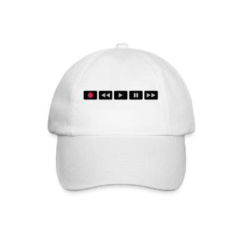 Oldschool Videocontrol - Baseballkappe - Weiß/Weiß - Vorne