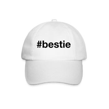 BESTIE Hashtag Best Friend Bester Freund - Baseball Cap - white/white - Front