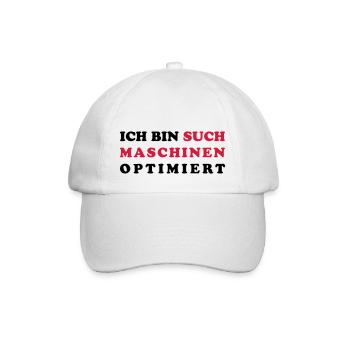 Suchmaschine SEO - Baseballkappe - Weiß/Weiß - Vorne