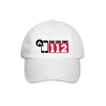 Feuerwehr 112 - Baseballkappe - Weiß/Weiß - Vorne