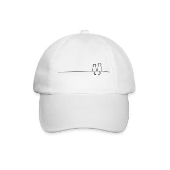 Katze Katzen Katzenpaar Paar Geschenkidee - Baseballkappe - Weiß/Weiß - Vorne