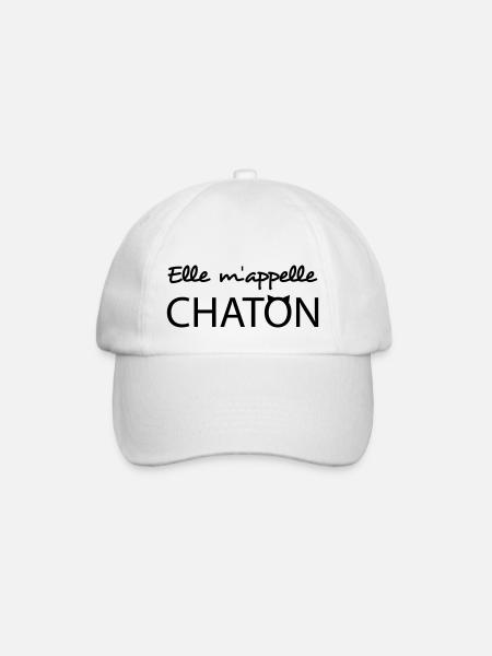 Elle m'appelle chaton - Casquette classique - blanc/blanc