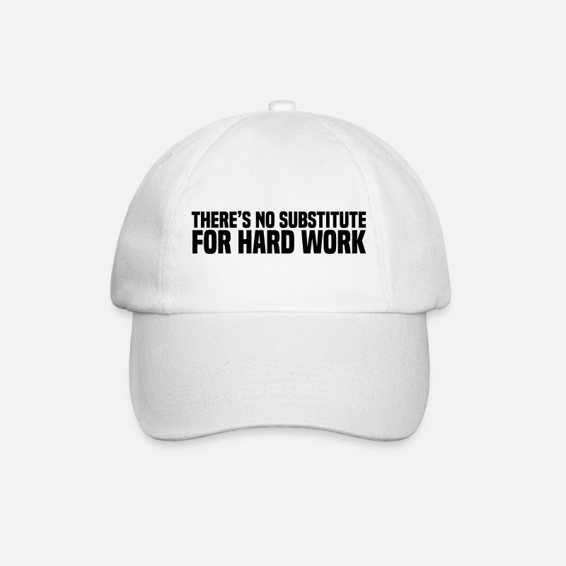 Hard Work - Baseballkappe - Weiß/Weiß