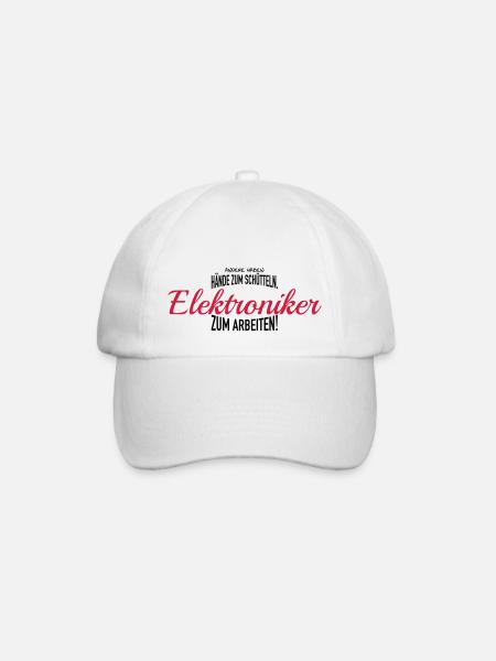 Hände zum schütteln Elektroniker - Baseballkappe - Weiß/Weiß