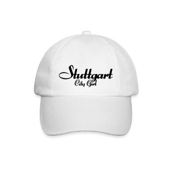 Stuttgart City Girl - Baseballkappe - Weiß/Weiß - Vorne