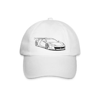 custom car outlines - Baseball Cap - white/white - Front
