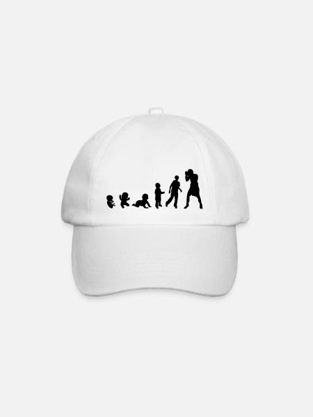 evolution homme human sport boxe - Casquette classique - blanc/blanc