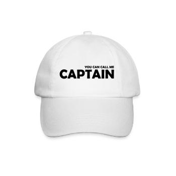 you can call me captain - Baseballkappe - Weiß/Weiß - Vorne