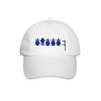Vogel Kopf - Baseballkappe - Weiß/Weiß - Vorne