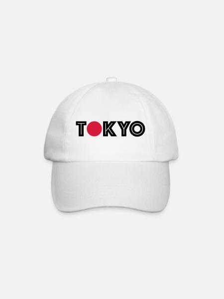 Tokyo Shirt mit rotem Punkt - Baseballkappe - Weiß/Weiß