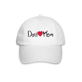 Maman de coeur de papa - Casquette classique - blanc/blanc - Devant