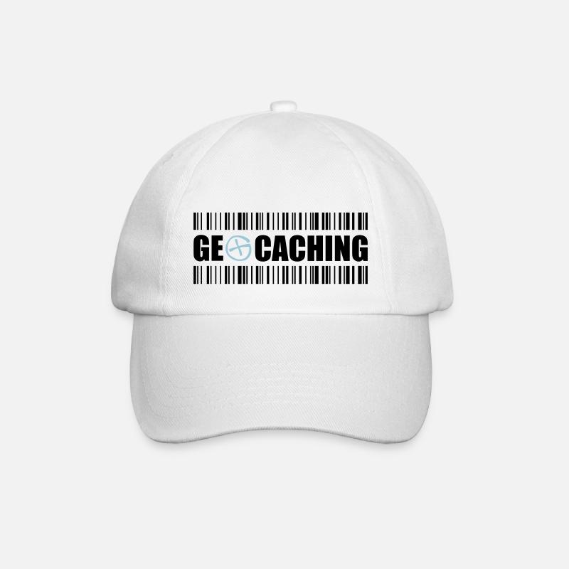 Geocaching Barcode - 2colors - 2O12 - Baseballkappe - Weiß/Weiß