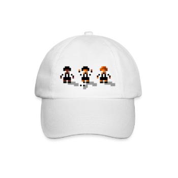 Soccer Black and White - Baseball Cap - white/white - Front
