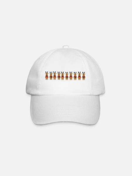 Weihnachten Rentiere Crew - Baseballkappe - Weiß/Weiß