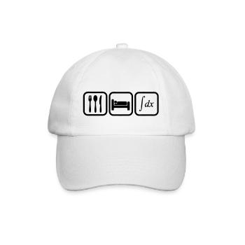 manger_dormir_calculer - Casquette classique - blanc/blanc - Devant
