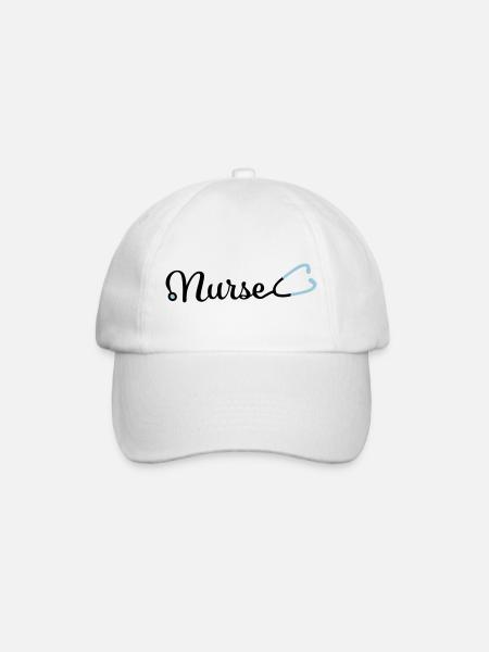 nurse - Baseball Cap - white/white