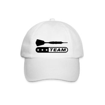 darts_team_wu1 - Baseballkappe - Weiß/Weiß - Vorne
