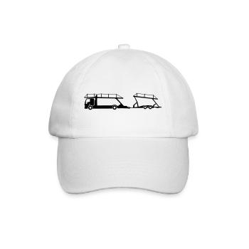 auto transporter for cars_b1 - Baseball Cap - white/white - Front