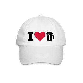 J'aime la bière / j'aime la bière - Casquette classique - blanc/blanc - Devant