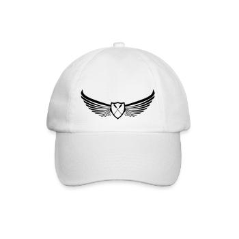Dragon Boat Paddle logo emblem banner 1c - Baseball Cap - white/white - Front