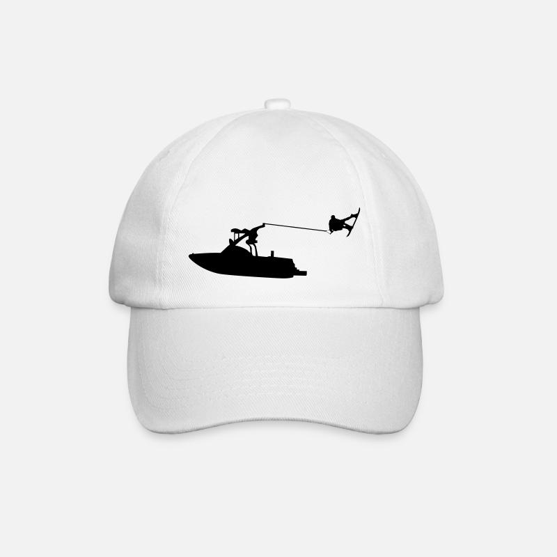 wakeboat_4 - Casquette classique - blanc/blanc