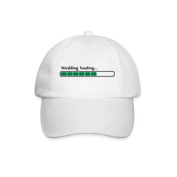 wedding loading 80% - Baseballkappe - Weiß/Weiß - Vorne