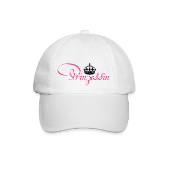 Princess with crown - Baseball Cap - white/white - Front