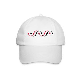 DNA helix spiral crop circle serpent frequency DNS - Baseball Cap - white/white - Front