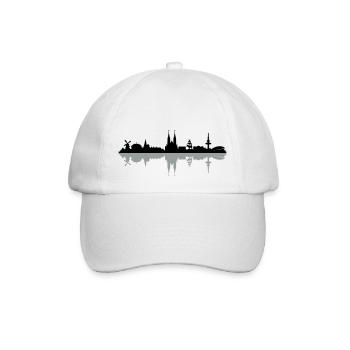 Skyline Bremen Schatten - Baseballkappe - Weiß/Weiß - Vorne