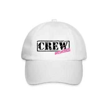 crew member (Farben frei wählbar) - Baseballkappe - Weiß/Weiß - Vorne
