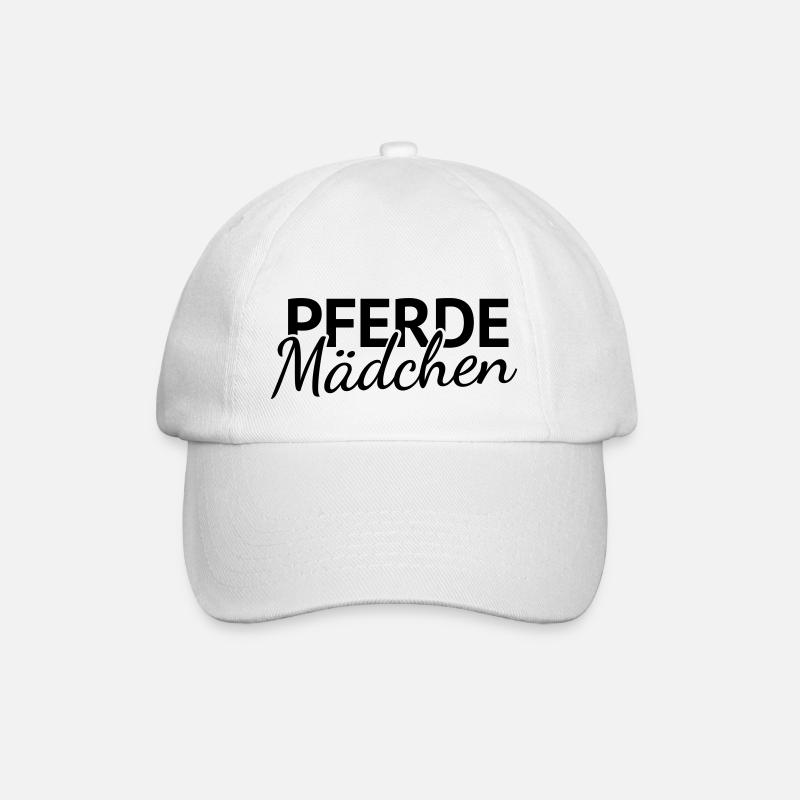 Pferdemädchen - Baseballkappe - Weiß/Weiß