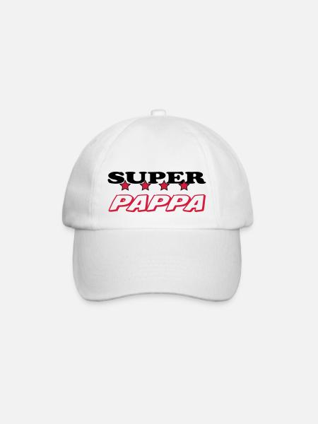 Super pappa - Baseball Cap - white/white