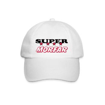 Super morfar - Casquette classique - blanc/blanc - Devant
