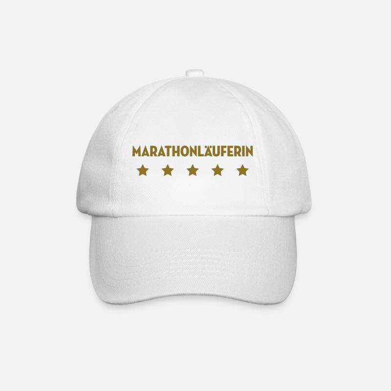 Marathonläufer Marathonläuferin Laufen Läufer - Baseballkappe - Weiß/Weiß