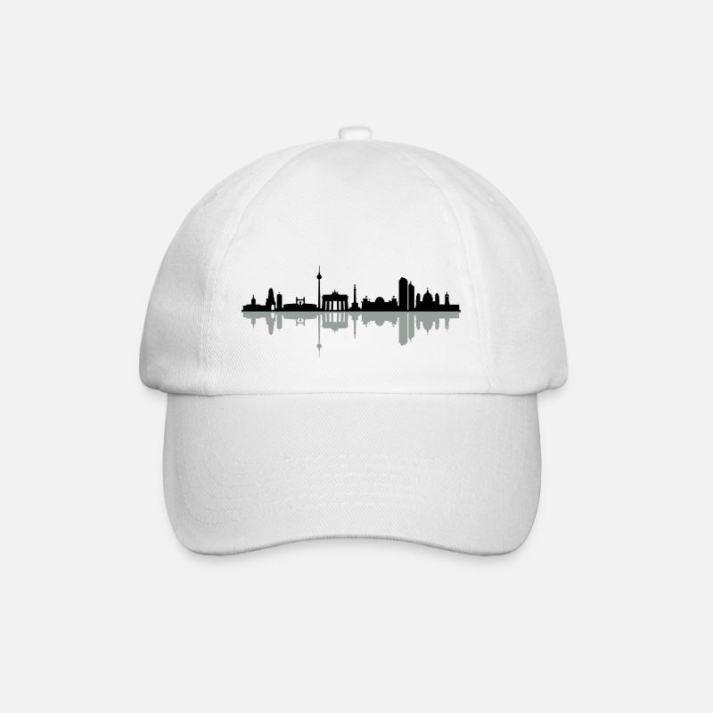 Skyline Berlin - Baseballkappe - Weiß/Weiß