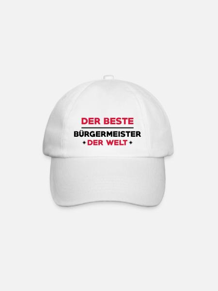 Bürgermeister Bürgermeisterin Stadt Rathaus Staat - Baseballkappe - Weiß/Weiß