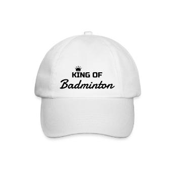 Badminton / Badminton Player / Birdie / Sport - Baseball Cap - white/white - Front
