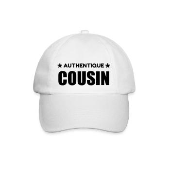 Cousin - Cousine - Famille - Bébé - Naissance - Casquette classique - blanc/blanc - Devant
