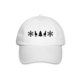 weihnachtsmuster_01 - Casquette classique - blanc/blanc - Devant