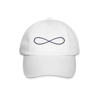 3d infinite endless forever limitless without end symb - Baseball Cap - white/white - Front