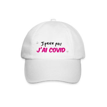Je peux pas j'ai COVID - Casquette classique - blanc/blanc - Devant