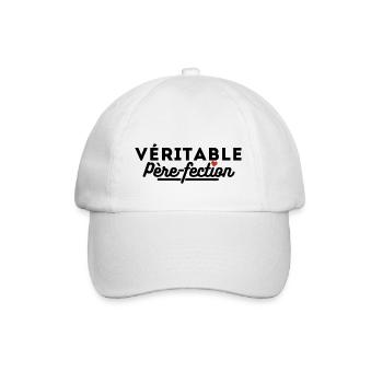 Véritable père-fection. tshirt papa fête des pères - Casquette classique - blanc/blanc - Devant