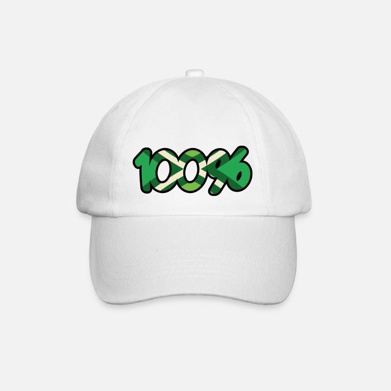 100% Achterhoek - Baseballkappe - Weiß/Weiß