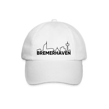 Bremerhaven with skyline - Baseball Cap - white/white - Front