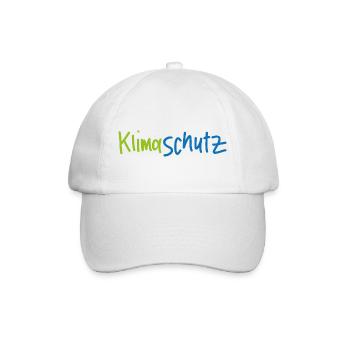 Klimaschutz - Schriftzug - Baseballkappe - Weiß/Weiß - Vorne