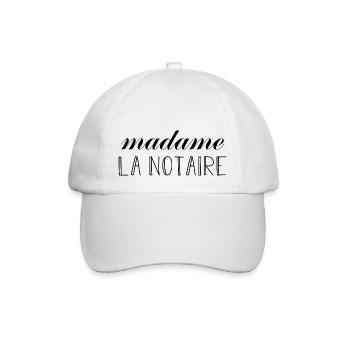 cadeau notaire départ collègue femme humour drôle - Casquette classique - blanc/blanc - Devant