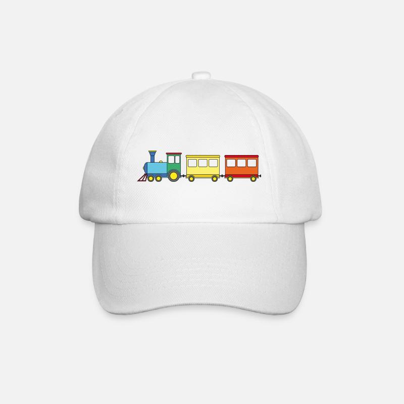 Zug Lokomotive Kinder - Baseballkappe - Weiß/Weiß