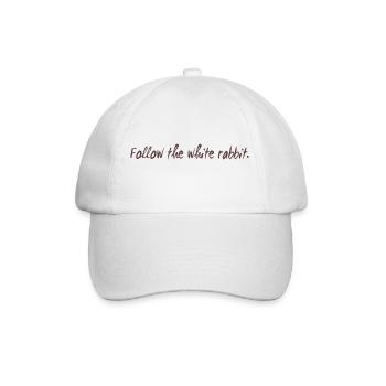 Follow the white rabbit programming gift - Baseball Cap - white/white - Front